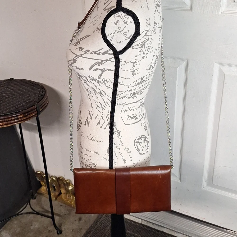 Handtasche Vintage Leather Crossbody Bag - Picture 6 of 11